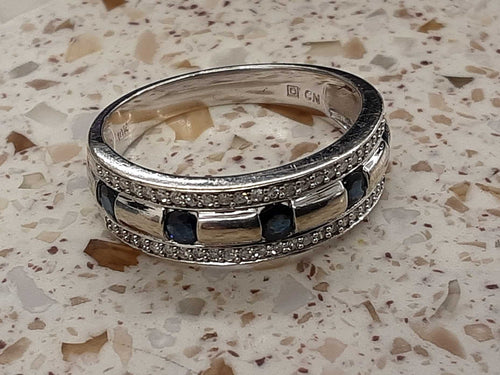 Women's Ring - Anniversary - White Gold 10k (.417) 4.2 grams Size 11.5