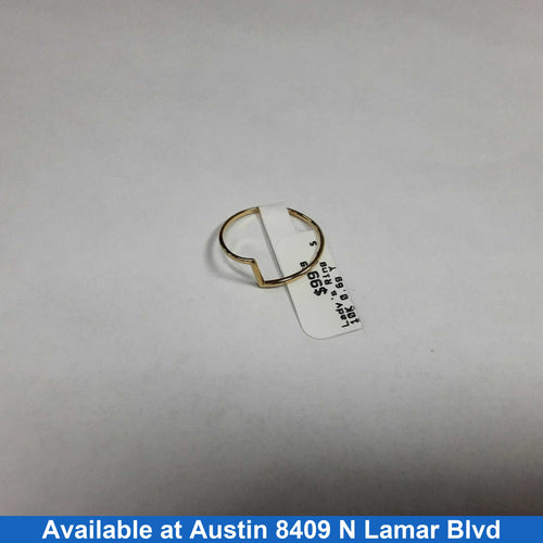 Women's Ring - Solitaire - Yellow Gold 10k (.417) 0.6 grams Size 7