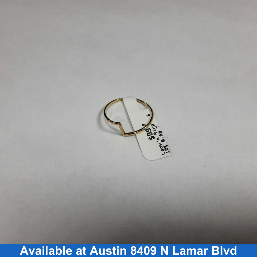 Women's Ring - Solitaire - Yellow Gold 10k (.417) 0.6 grams Size 7