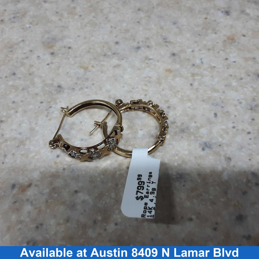 Earrings - Yellow Gold 14k (.585) 4.9 grams