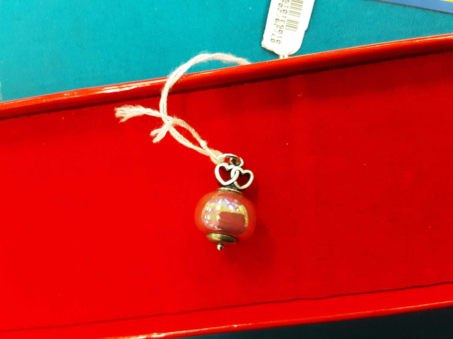 Enamel Pendant Two Hearts