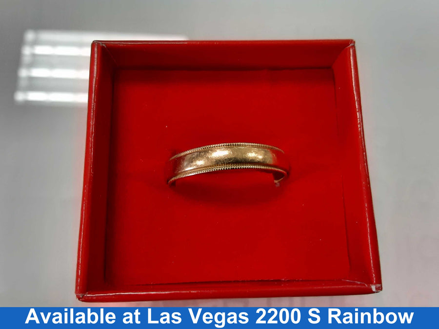 Ring - Wedding Band - Yellow Gold 14k (.585) 4 grams Size 11
