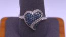 Heart Ring - White Gold 10k (.417) 3.7 Grams Size 11.5