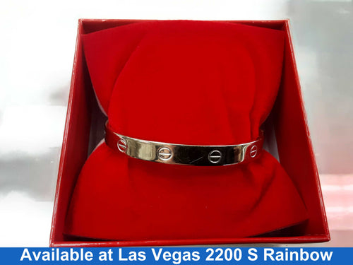 Bangle Bracelet - White Gold 14k (.585) 13 grams 8 inch