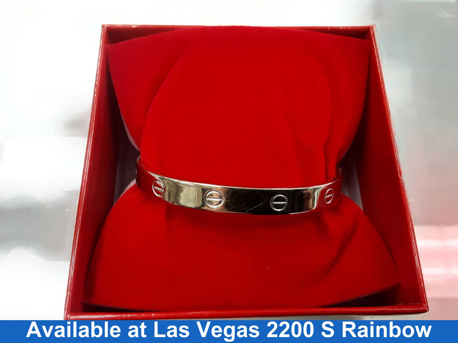 Bangle Bracelet - White Gold 14k (.585) 13 grams 8 inch