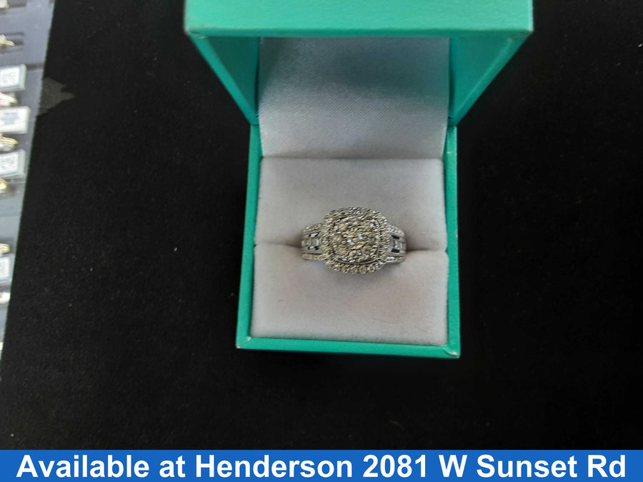 Ring - Wedding Set - White Gold 10k (.417) 5.5 grams Size 6.5