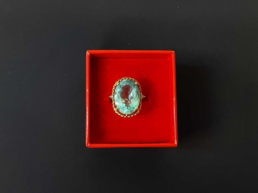 Women's Ring - Yellow Gold 14k (.585) 5.8 grams Size 20