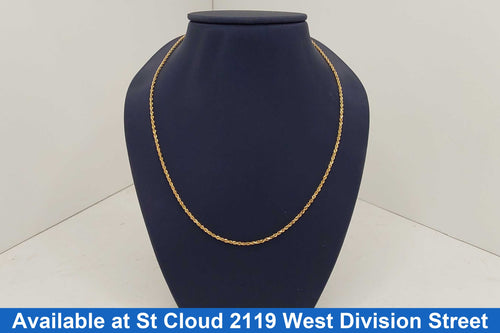 Rope Chain - Yellow Gold 10k (.417) 4.27 grams 22 inch