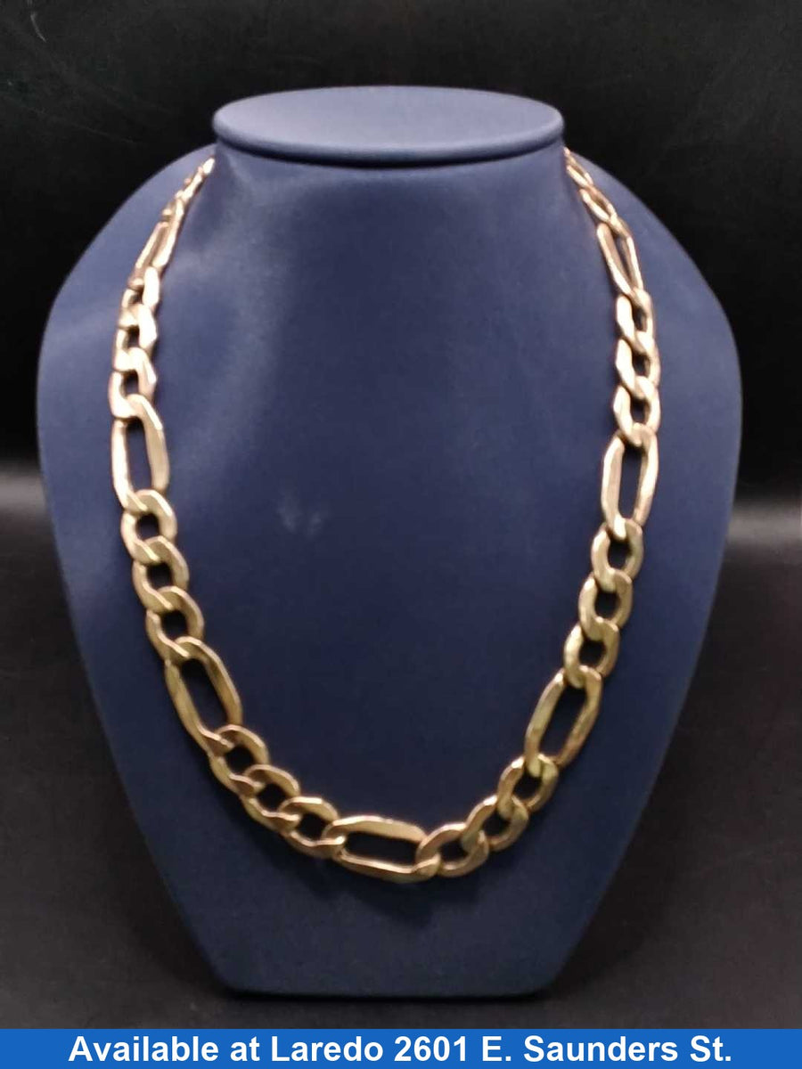 Figaro Chain - Yellow Gold 10k (.417) 30.9 grams 24 inch