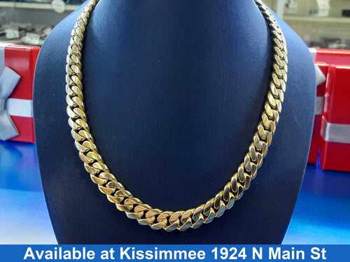 Cuban Link Chain - Yellow Gold 14k (.585) 131.4 grams 24 inch
