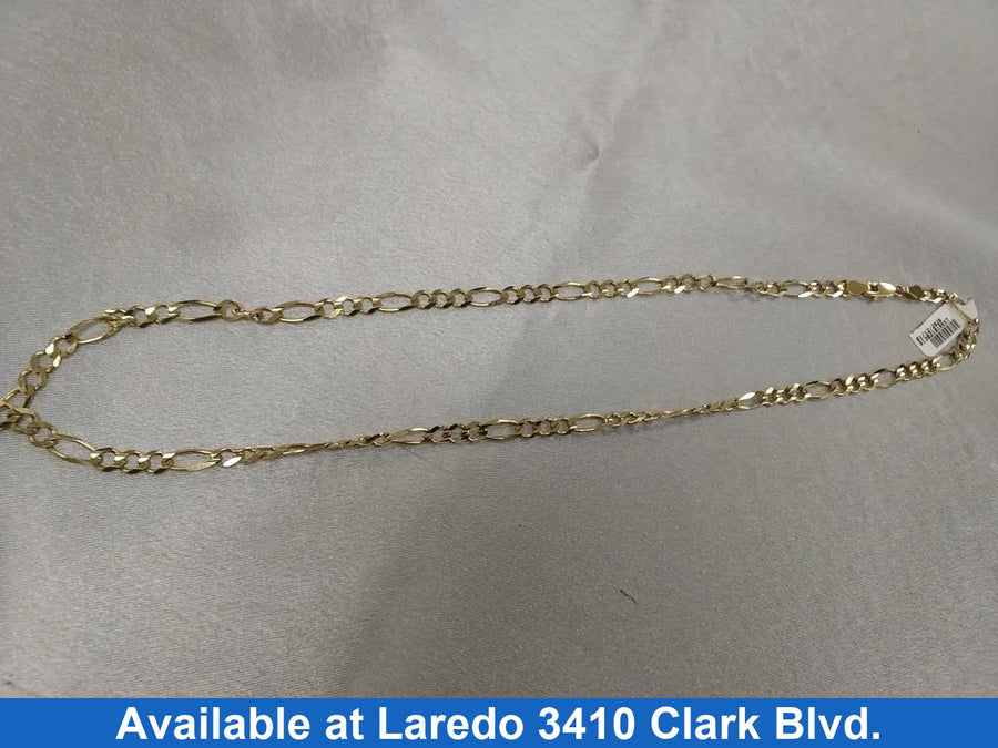 Figaro Chain - Yellow Gold 10k (.417) 14.6 grams 22 inch