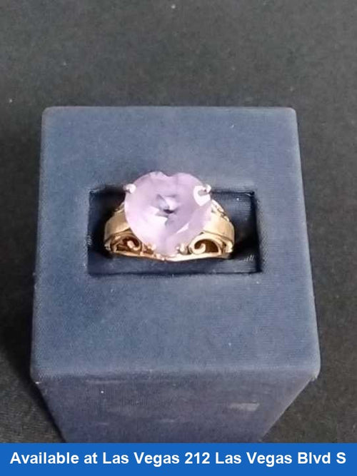 Women's Ring - Solitaire - Yellow Gold 10k (.417) 4.6 grams Size 20