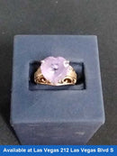 Women's Ring - Solitaire - Yellow Gold 10k (.417) 4.6 grams Size 20