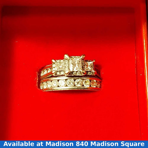 Ring - Engagement Set - Yellow Gold 14k (.585) 8.7 grams Size 6.5