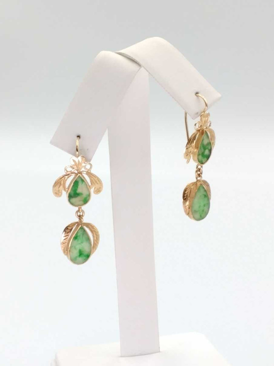 Jacket Earrings - Yellow Gold 14k (.585) 3.5 grams