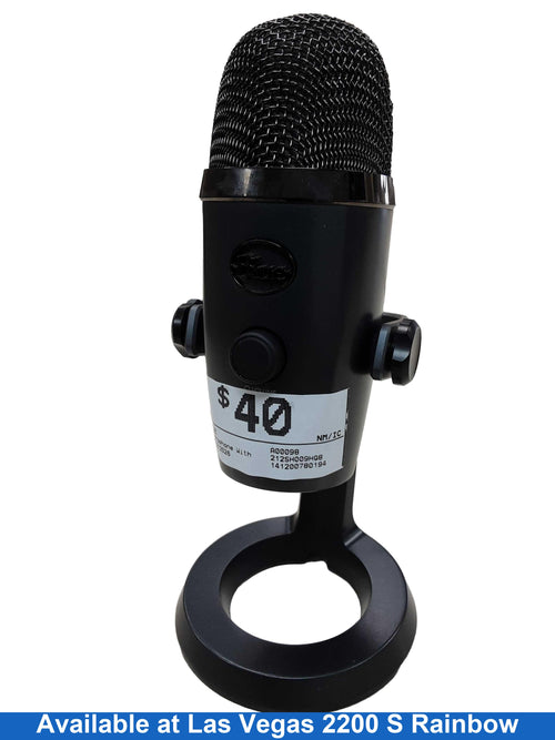 Blue A00098 Gray Corded Microphone