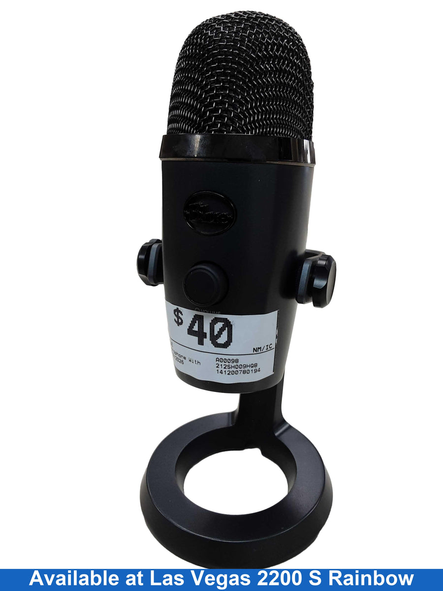 Blue A00098 Gray Corded Microphone