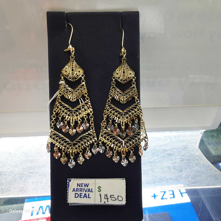 Jacket Earrings - Yellow Gold 14k (.585) 10.2 grams