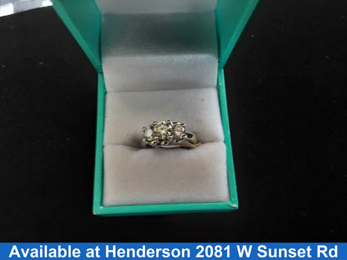 Ring - Wedding Set - White Gold 14k (.585) 4 grams Size 20