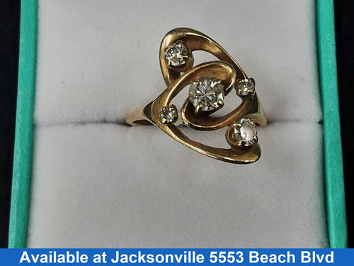 Women's Ring - Yellow Gold 14k (.585) 4.1 grams Size 7