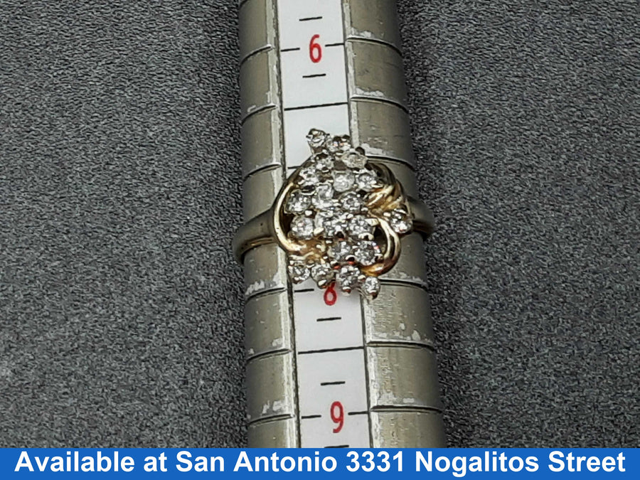 Women's Ring - Yellow Gold 10k (.417) 3.8 grams Size 20