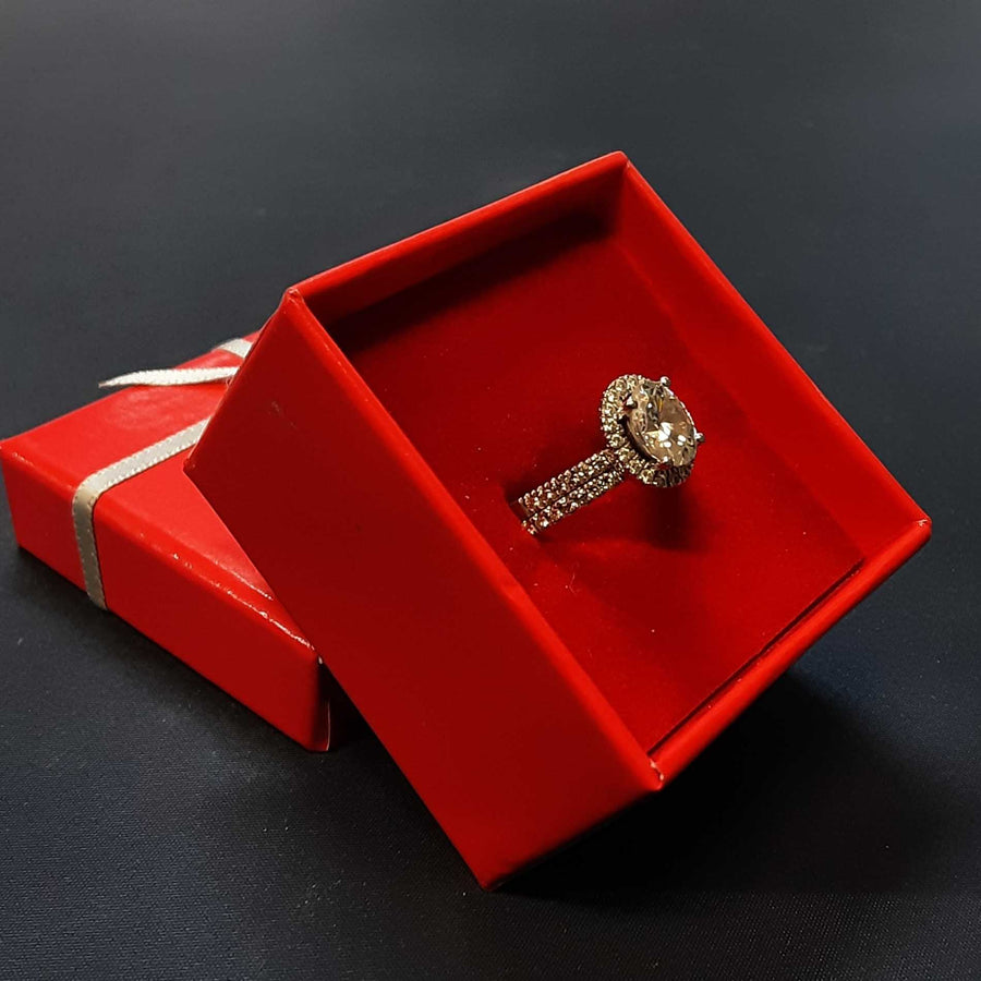 Ring - Engagement Set - White Gold 14k (.585) 5.5 grams Size 20