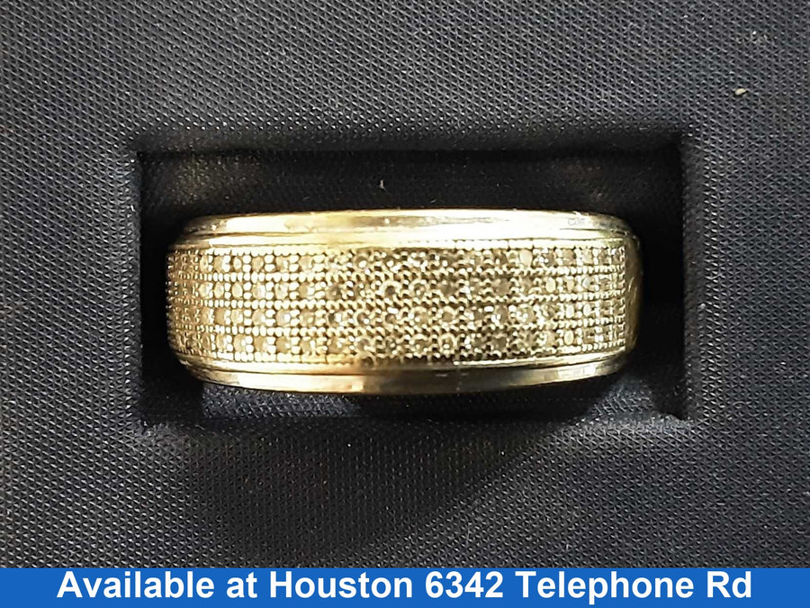 Men's Ring - Yellow Gold 10k (.417) 3.4 grams Size 10.5