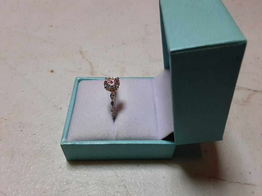Ring - Engagement Set - Silver 2 grams Size 5.5