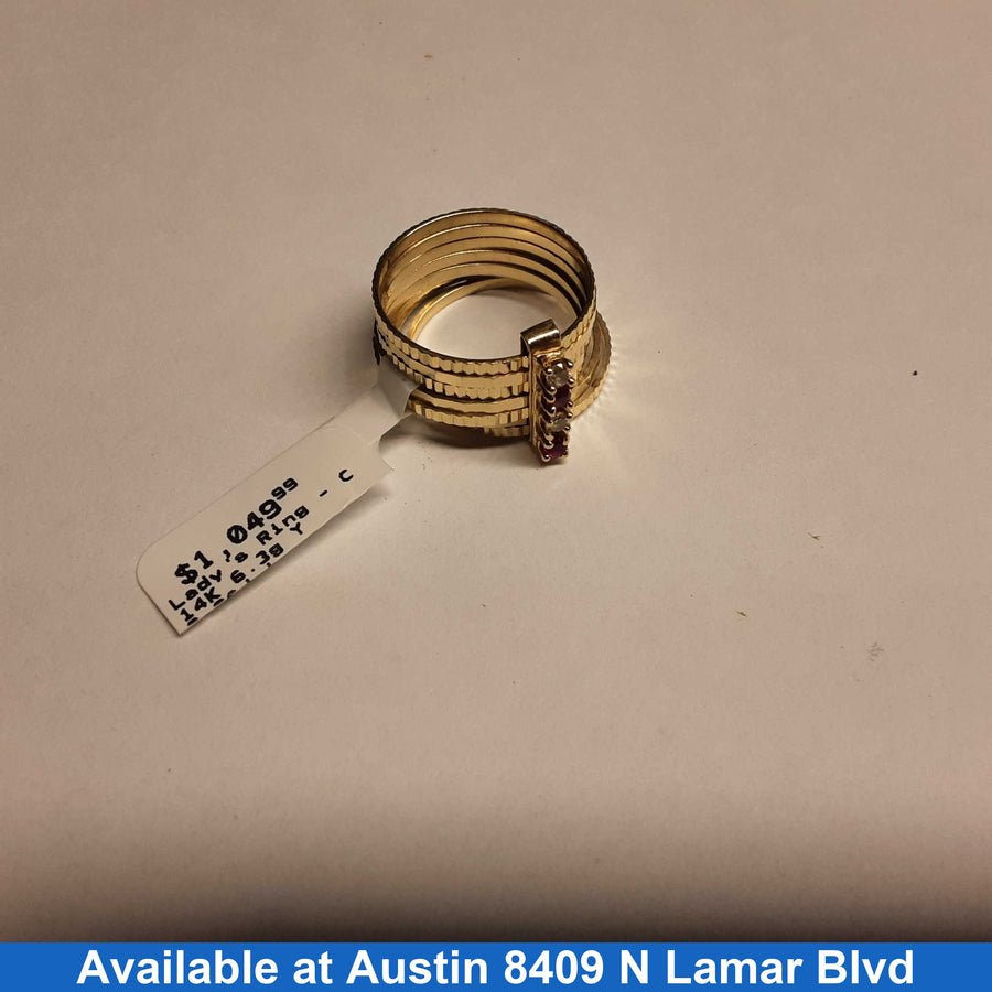 Women's Ring - Yellow Gold 14k (.585) 6.3 grams Size 9