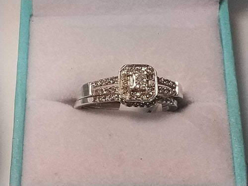 Ring - Wedding Set - Silver 3.2 grams Size 8