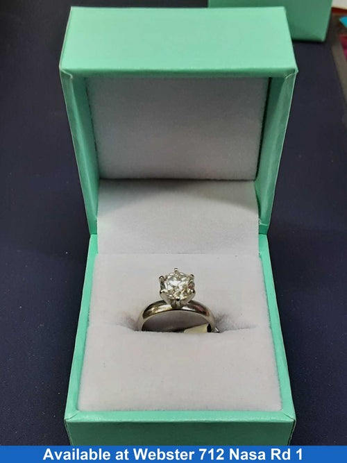 Women's Ring - Solitaire - White Gold 10k (.417) 2.7 grams Size 5