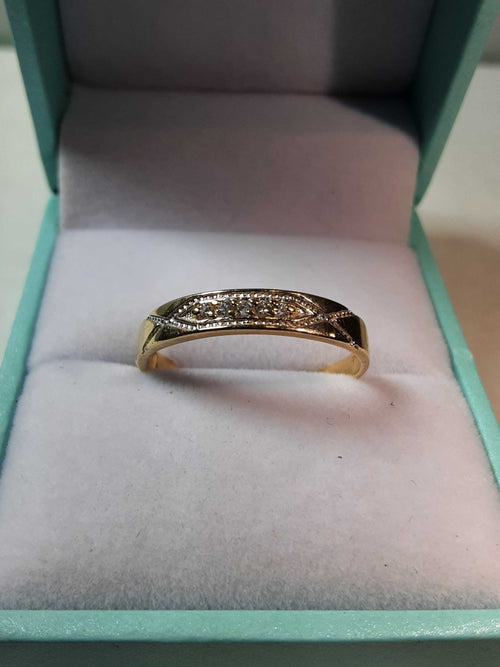 Ring - Wedding Band - Yellow Gold 14k (.585) 1.5 grams Size 8.5