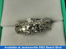 Ring - Wedding Set - White Gold 14k (.585) 5.6 grams Size 8