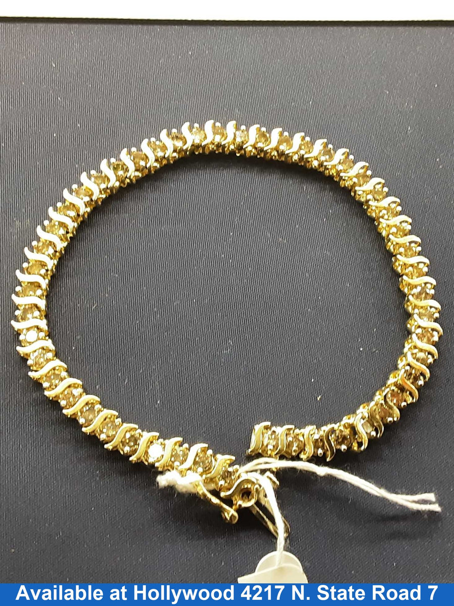 Tennis Bracelet - Yellow Gold 14k (.585) 12.6 grams 8 inch