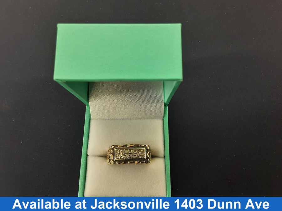 Men's Ring - Yellow Gold 10k (.417) 7.4 grams Size 9.5