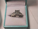 Ring - Engagement Set - White Gold 14k (.585) 5.4 grams Size 9.5