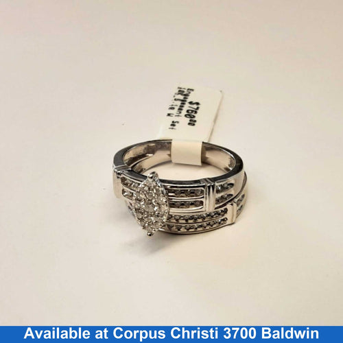 Ring - Engagement Set - White Gold 10k (.417) 5.1 grams Size 7