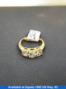 Women's Ring - Yellow Gold 18k (.750) 5.4 grams Size 8.5