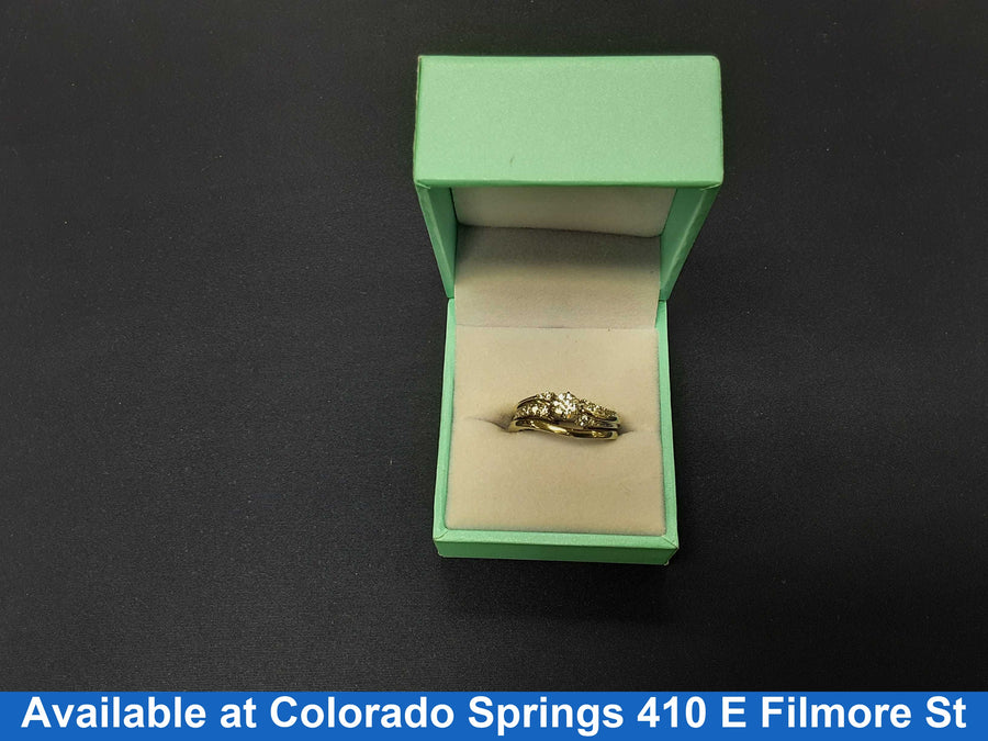 Ring - Engagement Set - White Gold 14k (.585) 7.1 grams Size 7.5