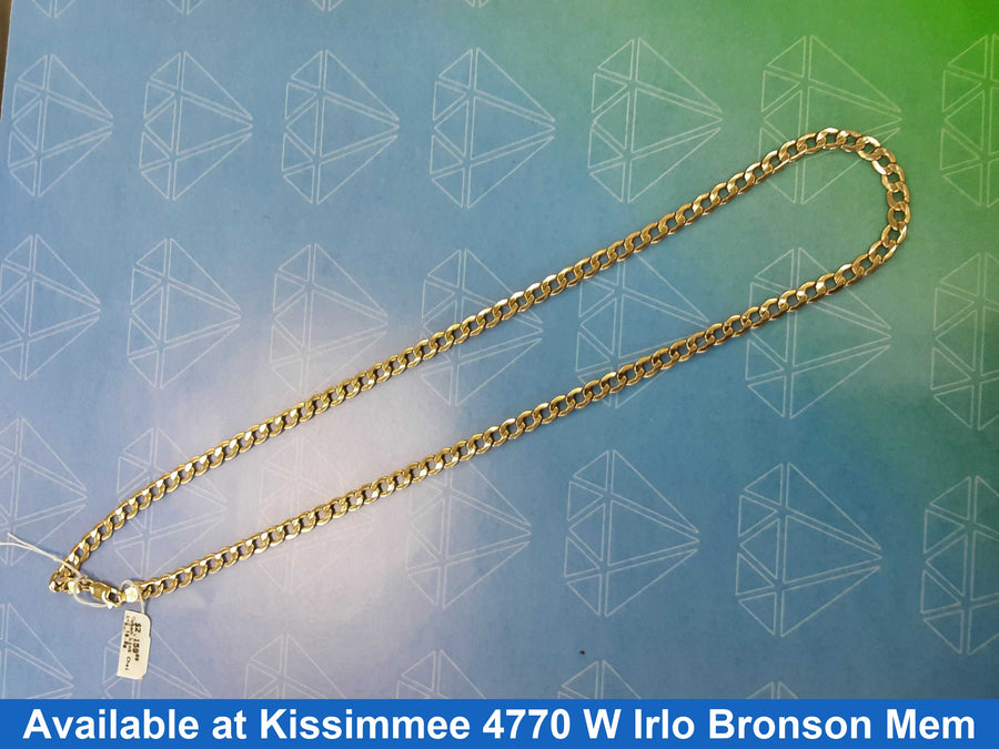 Cuban Link Chain - Yellow Gold 14k (.585) 16 grams 24 inch