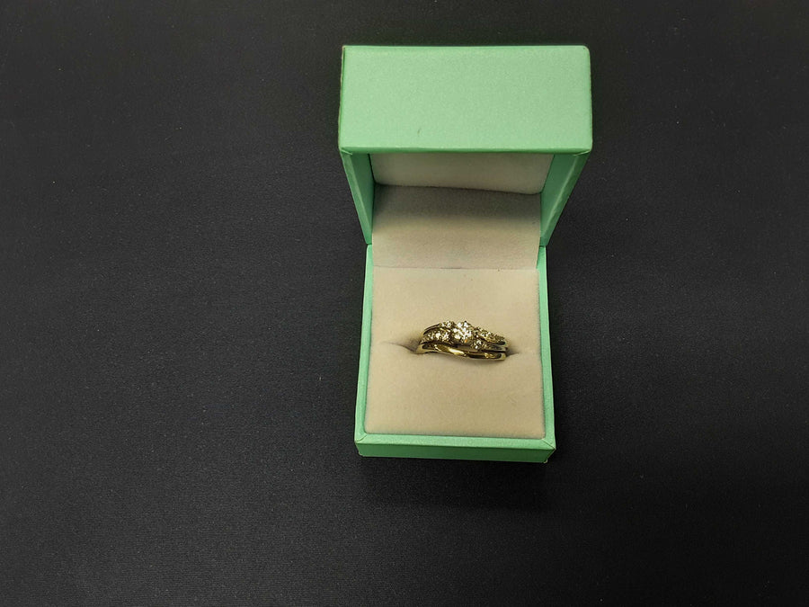 Ring - Engagement Set - White Gold 14k (.585) 7.1 grams Size 7.5