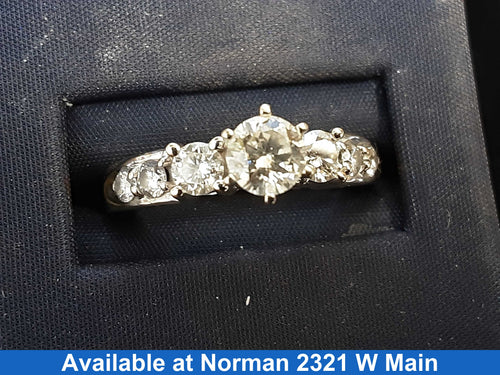 Ring - Wedding Set - White Gold 14k (.585) 6.5 grams Size 7.5