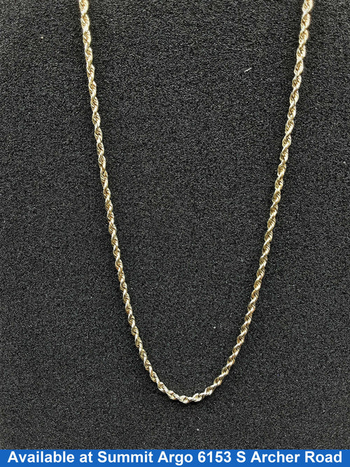 Rope Chain - Yellow Gold 14k (.585) 11.1 grams 25 inch