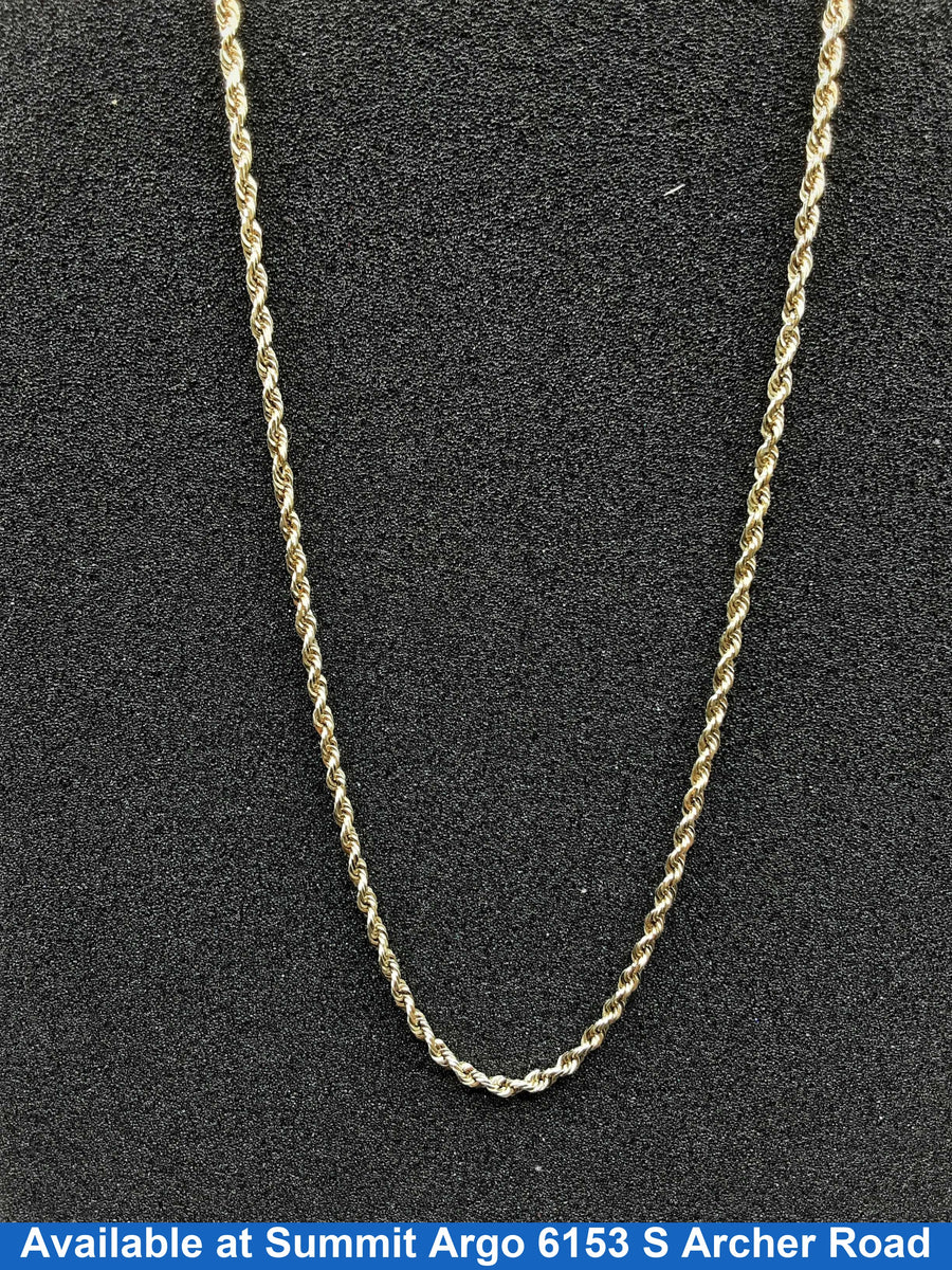 Rope Chain - Yellow Gold 14k (.585) 11.1 grams 25 inch