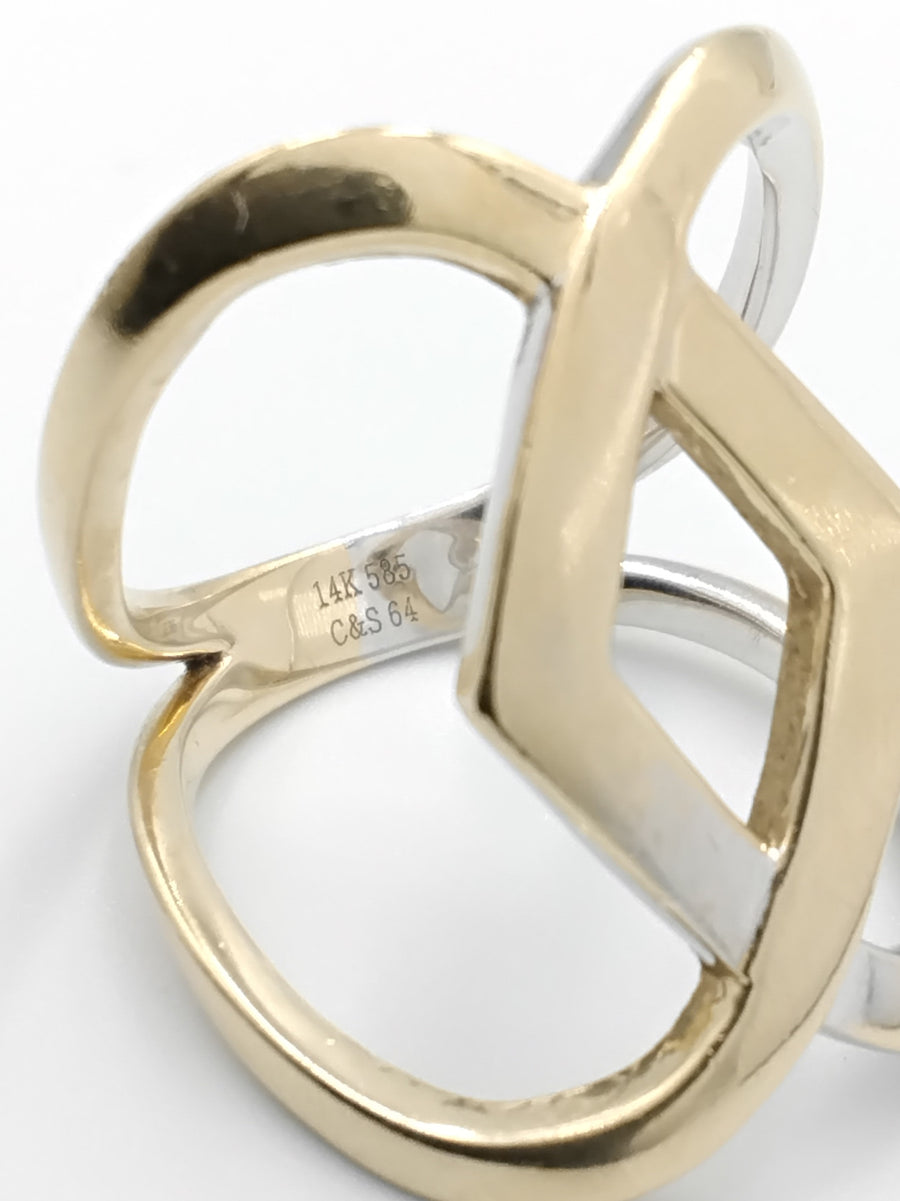 Women's Ring - Yellow Gold 14k (.585) 7.4 grams Size 7.5