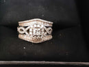 Ring - Engagement Set - White Gold 14k (.585) 7.6 grams Size 8