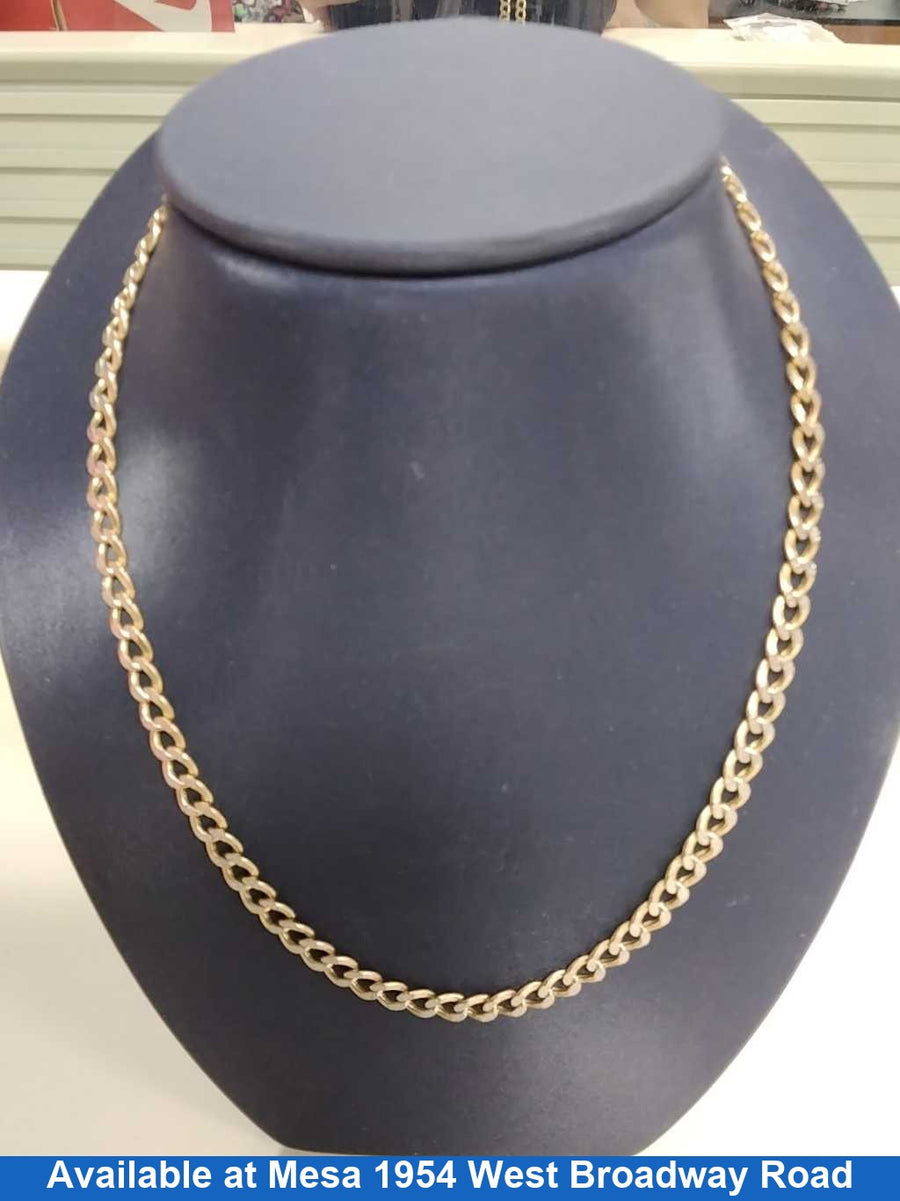 Cuban Link Chain - Yellow Gold 10k (.417) 9.2 grams 22 inch