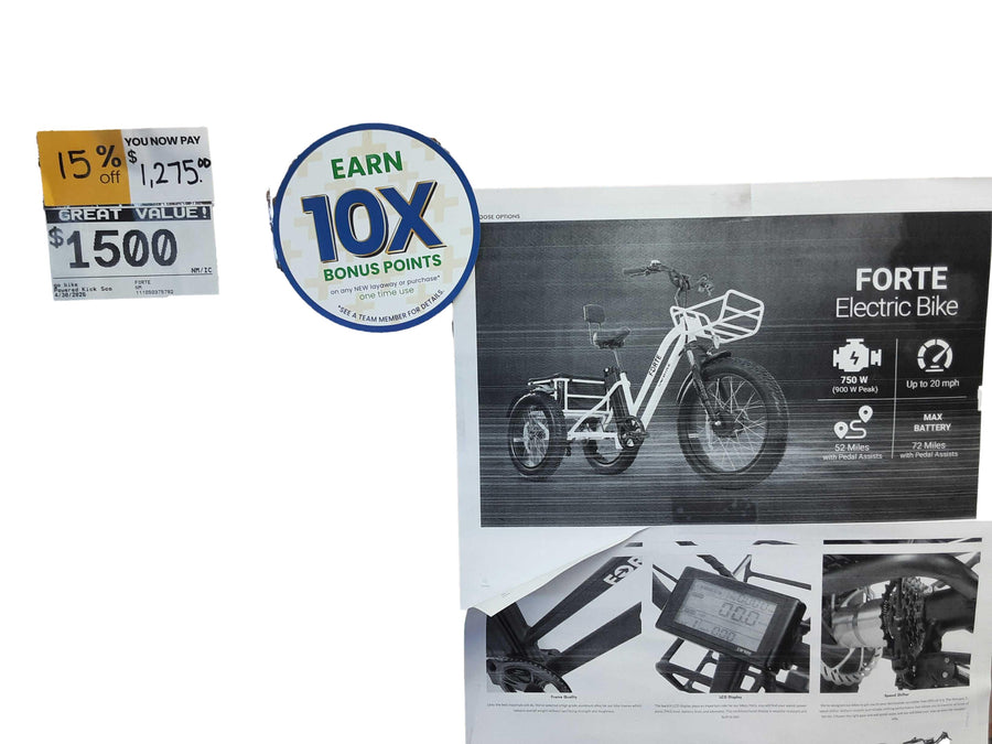 Go Bike Forte Black Powered Kick Scooter
