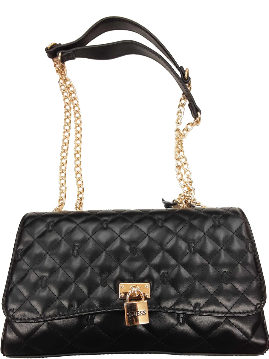 Guess Ramona Convertible Crossbody Black Purse / Handbag