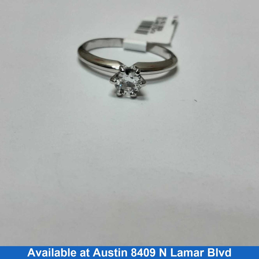 Ring - Engagement Set - White Gold 10k (.417) 2.8 grams Size 7